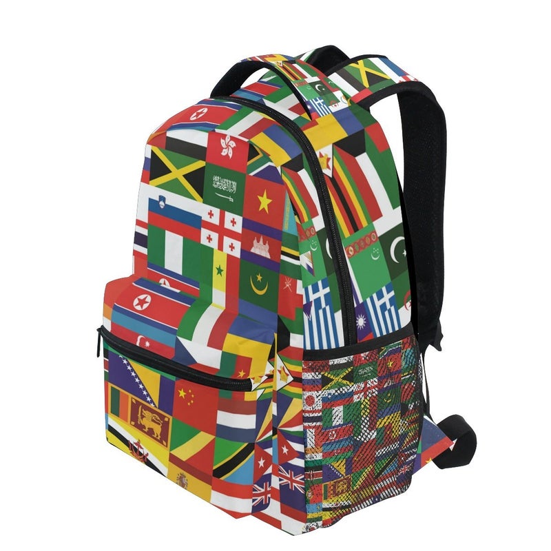 Bolaz Flag School Backpacks Multi Colorful Student Backpack for1th 2th 3th Grade Boys Girls Kids bookbag travel bag - Image 3